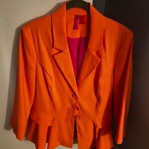 O bright orange blazer